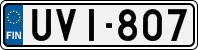 License plate of Finland, Cars