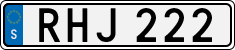 License plate of Sweden, Regular plates