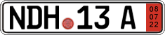 German license plate, Export transit plates