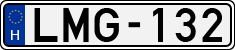 license plates of Hungary, Cars (1990)