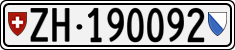 License plate of Switzerland, Cars