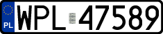 License plates of Poland, Regular car plates