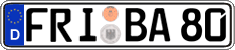 German license plate, Regular plates