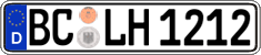 German license plate, Regular plates