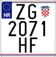 License plate of Croatia, Motorcycles