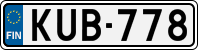 License plate of Finland, Cars