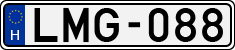 license plates of Hungary, Cars (1990)