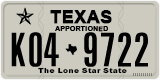 Texas, Apportioned vehicles (2012) (A12-3456)