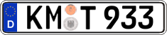 German license plate, Regular plates