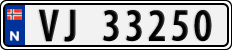 License plate of Norway, Cars