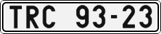 License plate of the Czech Republic, Cars (1960)
