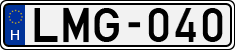 license plates of Hungary, Cars (1990)
