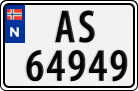 License plate of Norway, Cars
