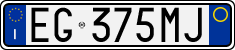 License plate of Italy, Cars (1994 year series)