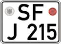 German license plate, Regular plates
