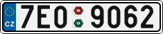 License plate of the Czech Republic, Cars (2001)