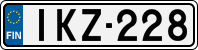License plate of Finland, Cars