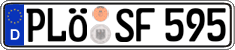 German license plate, Regular plates