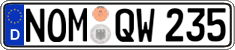 German license plate, Regular plates