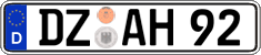 German license plate, Regular plates
