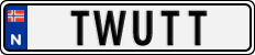 License plate of Norway, Vanity Plates