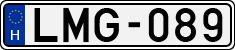 license plates of Hungary, Cars (1990)