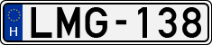 license plates of Hungary, Cars (1990)
