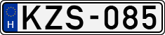 license plates of Hungary, Cars (1990)