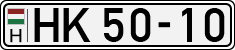 license plates of Hungary, Army (1990)