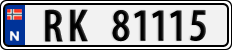 License plate of Norway, Cars