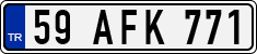 License plate of Turkey, Regular plates