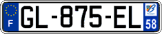 French license plate, SIV (ordinary)