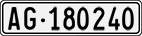 License plate of Switzerland, Cars