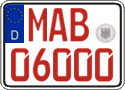 German license plate, Red license plates