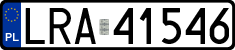 License plates of Poland, Regular car plates
