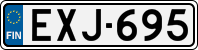 License plate of Finland, Cars