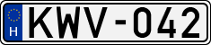 license plates of Hungary, Cars (1990)