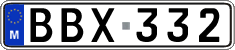 License plate of Malta, Regular plates (ABC 123)