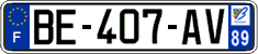 French license plate, SIV (ordinary)