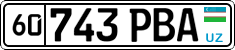 License plate of Uzbekistan, Organizations