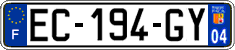 French license plate, SIV (ordinary)