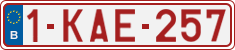 License plate of Belgium, Regular plates (2010)