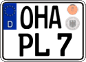 German license plate, Regular plates
