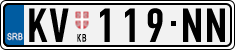 License plate of Serbia, Cars