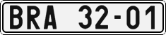License plate of the Czech Republic, Cars (1960)
