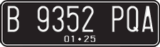 License plate of Indonesia, Regular plates
