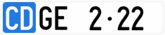License plate of Switzerland, Diplomatic