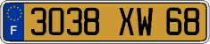 French license plate, FNI