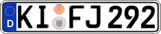 German license plate, Regular plates