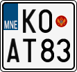License plate of Montenegro, Motorcycles